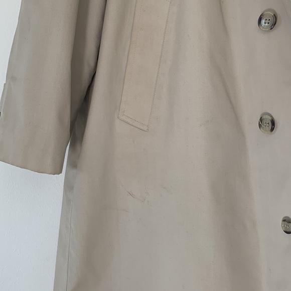 London Fog Vintage Heavy Plush Lined Trench Coat - Picture 5 of 17